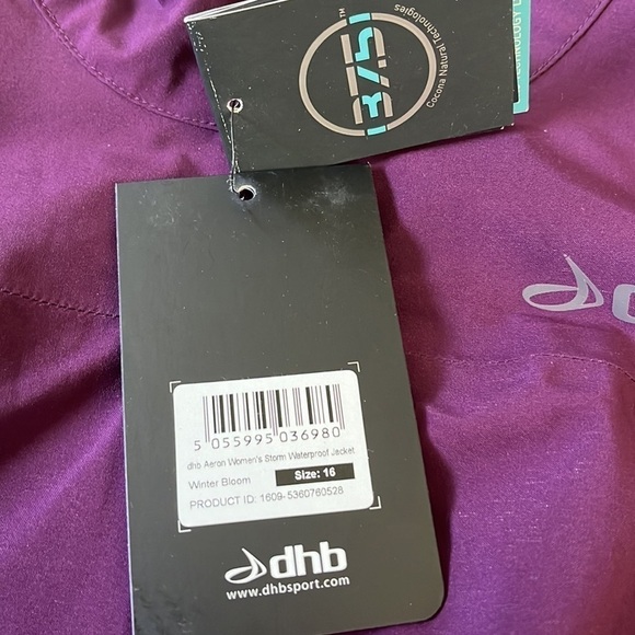 DHB Aeron Women's Waterproof  Winter bloom Jacket in Purple size 16/XL - Picture 5 of 12